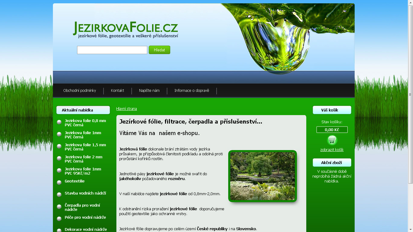 Jez�rkov� f�lie, filtrace, �erpadla a p��slu�enstv�...